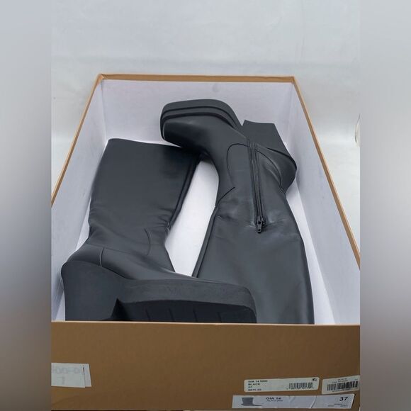 Gia Borghini  Texan Leather Platform Knee-High Boots size 37 - Picture 11 of 13